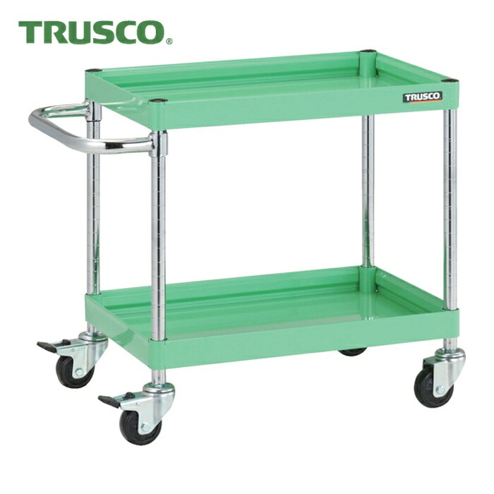 トラスコ TRUSCO ツールワゴン ファルコンワゴン600X400 ゴム車輪 ヤンググリーン (1台) FAW-662-YG