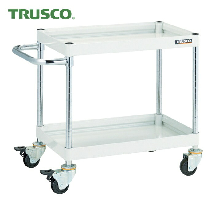 トラスコ TRUSCO ツールワゴン ファルコンワゴン750X500 ゴム車輪 ホワイト (1台) FAW-773-W