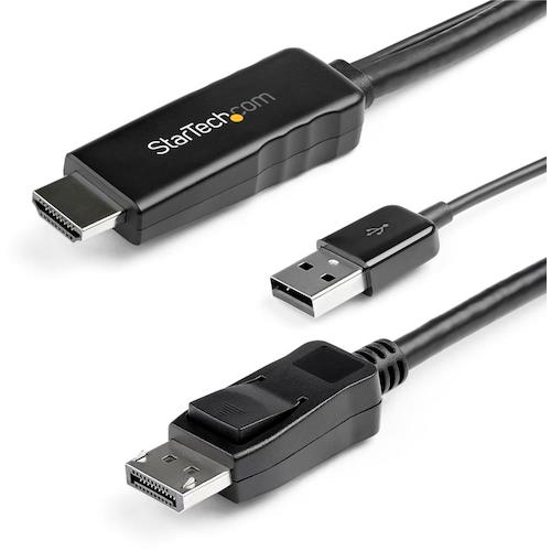 StarTech 固定ディスク2DPMM2M 見せびらかす取り替えっこ有線テレビ/HDMI - DP/2m/4K30サイクル/USB力強さ (1袋)