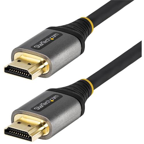StarTech HDMM21V3M HDMI 2.1ケーブル/3m/8K60Hz/UHS HDMI認証/グレー&ブラック (1袋)