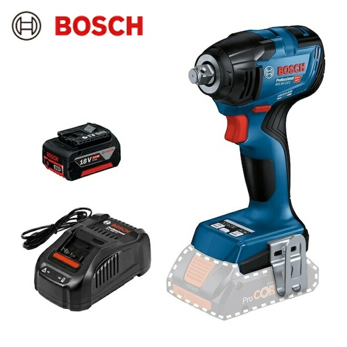 ボッシュ 18Vコードレスインパクトレンチ+バッテリー充電器セット (1S) GDS18V-210CHSET