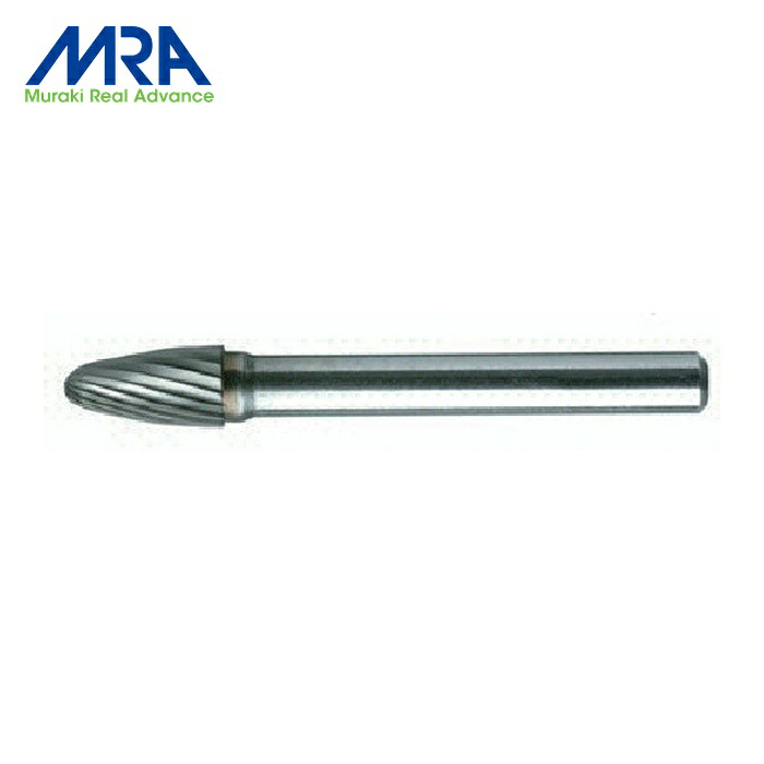 MRA ムラキ HD3C08S 超硬バー HDシリーズ 形状:砲弾(スパイラルカット) 刃長15mm (1本)｜工具ランド　いたわり館 5,884円