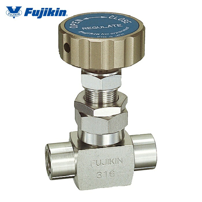 フジキン Fujikin FUE-15B SUS鋼製ニードルバルブ 4.9MPa FUE-15 FINE series PURE (1個)
