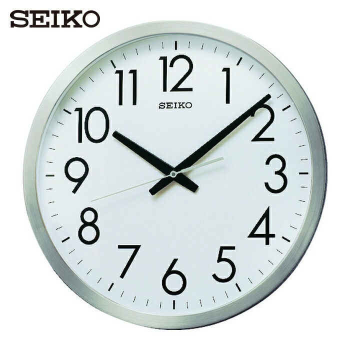 SEIKO クオーツ掛時計 オフィスクロック 直径350×34 金属枠 (1個) KH409S
