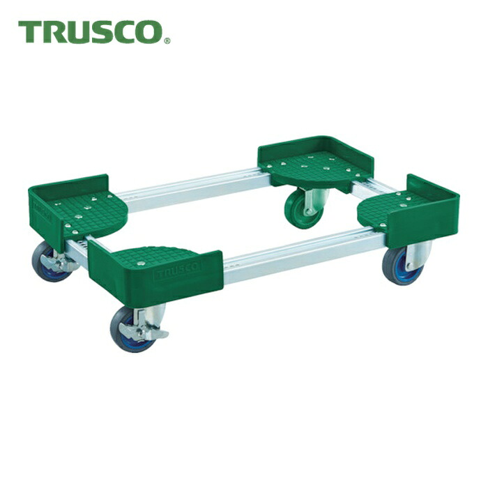 トラスコ TRUSCO 伸縮式コンテナ台車 内寸500-600X600-700 AC ストッパー付 (1台) FCD-5060-ALG-S