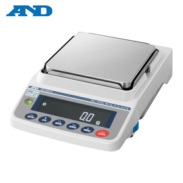 A&D エーアンドディ GX6001A 汎用電子天びん 内蔵分銅付き 6200g/0.1g (1台)