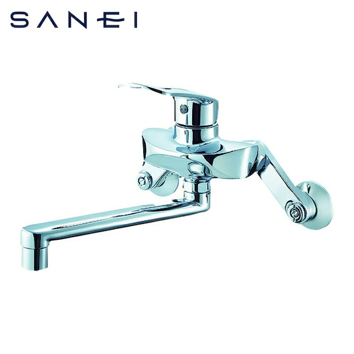 SANEI 三栄水栓 K1712E2-13 シングル混合栓 エコ 泡沫吐水 パイプ190mm キッチン用 (1台)｜工具ランド　いたわり館