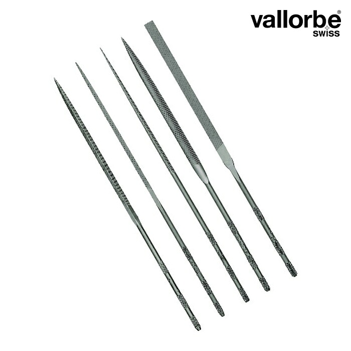 Vallorbe バローベ LA-ST-200-4 精密ニードルヤスリ 5種セット 200mm #4 (1S)