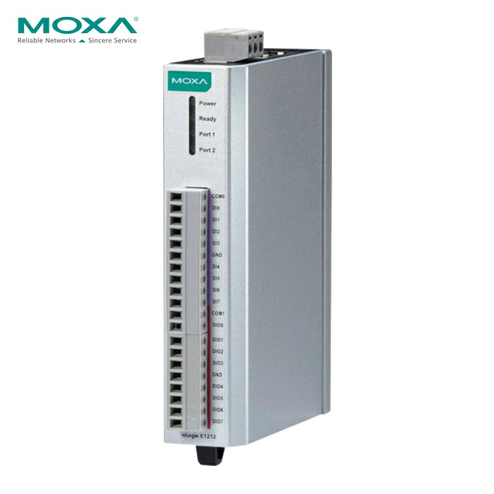 MOXA IOLOGIK E1210 DI×16 イーサネットリモートI/O (2ポートイーサネットスイッチ付) (1個)