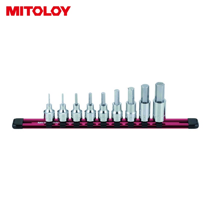 ミトロイ MITOLOY HH310M 3/8 ヘックスソケット ホルダーセット 9コマ10点 (1S)