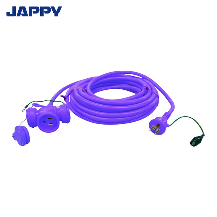 JAPPY ジャッピー KM03-10JPP 3P防水型延長コード 紫 (1本)
