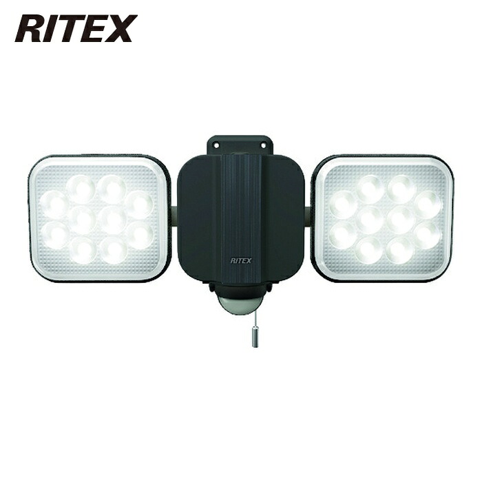 RITEX ムサシ 14W2灯無償性手式LED感知器ともし火 (1台) LED-AC2028 日用品雑貨・文房具・手芸-防犯センサー