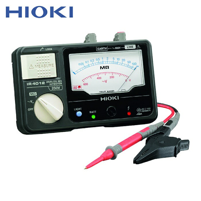 日置電機 HIOKI IR4012-10 アナログ絶縁抵抗計(単レンジ) IR4012-10 (1台)