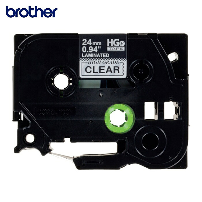 ブラザー brother HGE-151V HGEテープ 黒字/透明地/24mm (1Pk) 6,275円