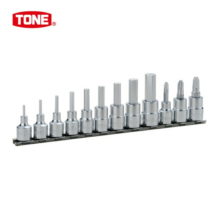 TONE トネ HH312 ヘキサゴンソケットセット(ホルダー付) 12pcs 差込角9.5mm (1S)