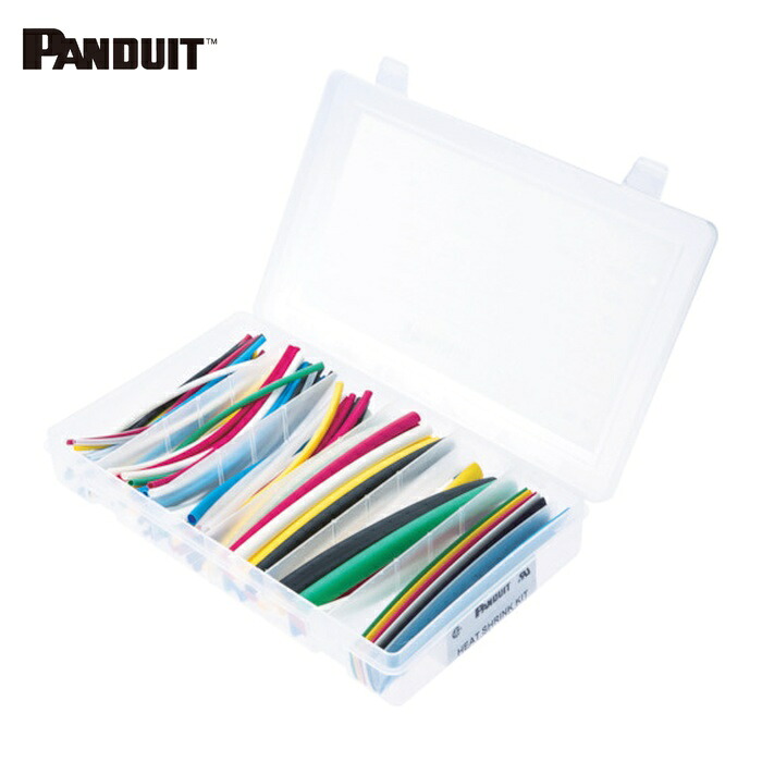 パンドウイット PANDUIT KP-HSTT2 熱収縮チューブ キットボックス サイズコンビネーション カラー (1S)｜工具ランド　いたわり館