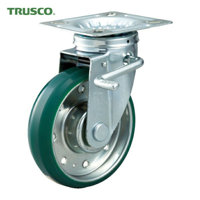トラスコ TRUSCO キャスター ハイテンプレス製ウレタン車 自在S付金具付 φ150 (1個) HTTUJB-150