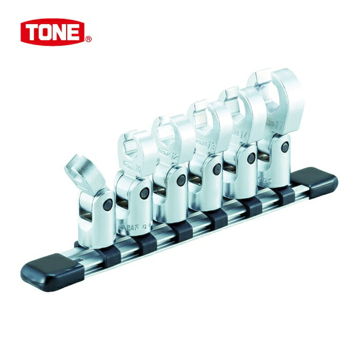 TONE トネ HSCF306F フレックスクロウフットレンチセット(ホルダー付) 6pcs (1S)