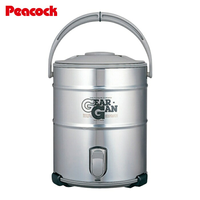 ピーコック魔法瓶 ステンレス鋼GK(広口大収容能力印字機)12L しろがね色 (1個) IDS-120S