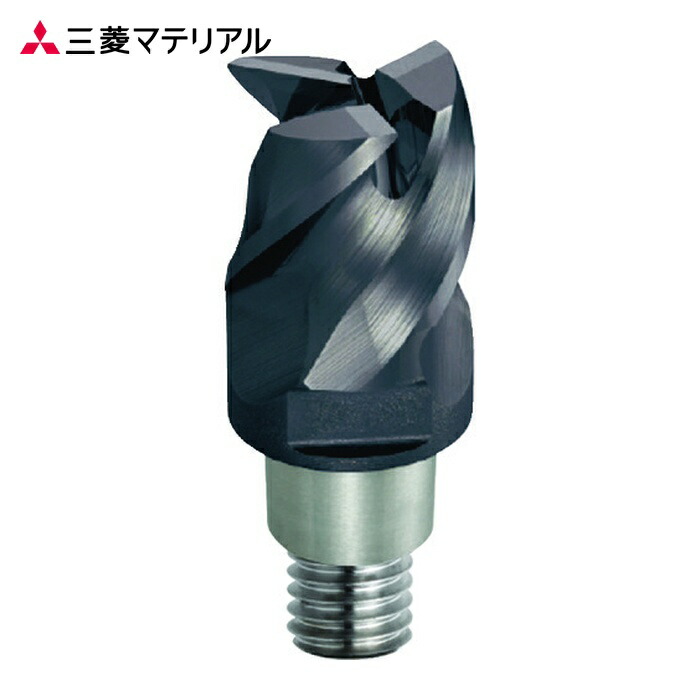 三菱マテリアル IMX10S3HV10008 (EP7020) 3枚刃難削材加工用 超硬制振スクエアヘッド10mm (コート品) (1個)
