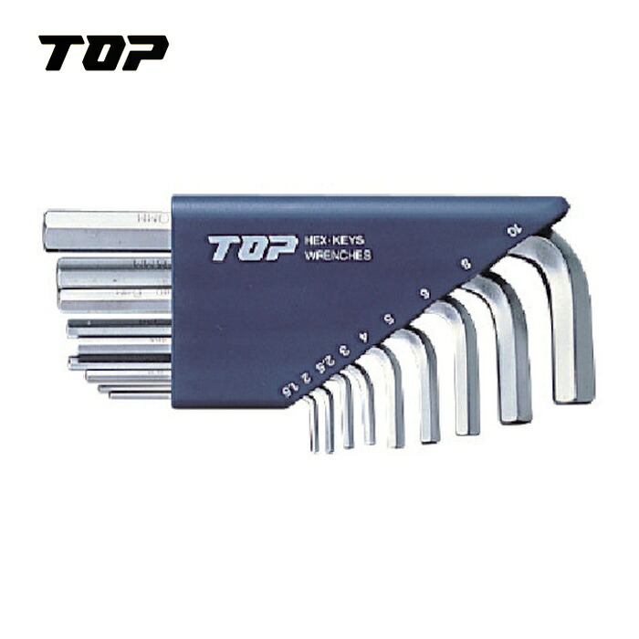 TOP トップ工業 HES-9000 六角棒レンチスタンダードタイプセット 9本組 (1S)