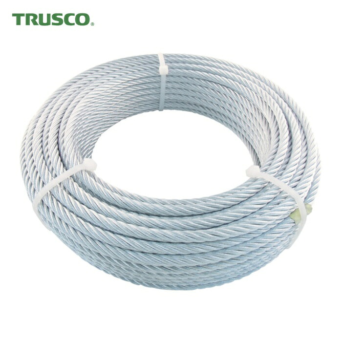 トラスコ TRUSCO JIS規格品メッキ付ワイヤロープ (6X24)Φ9mmX30m (1巻) JWM-9S30｜工具ランド　いたわり館