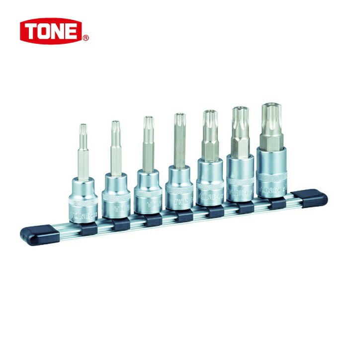 TONE トネ HTX407H トルクスソケットセット(いじり防止タイプ・ホルダー付) (1S)