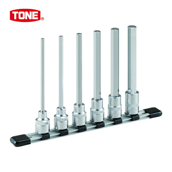 TONE トネ HH406LL 超ロングヘキサゴンソケットセット(ホルダー付) 6pcs (1S)