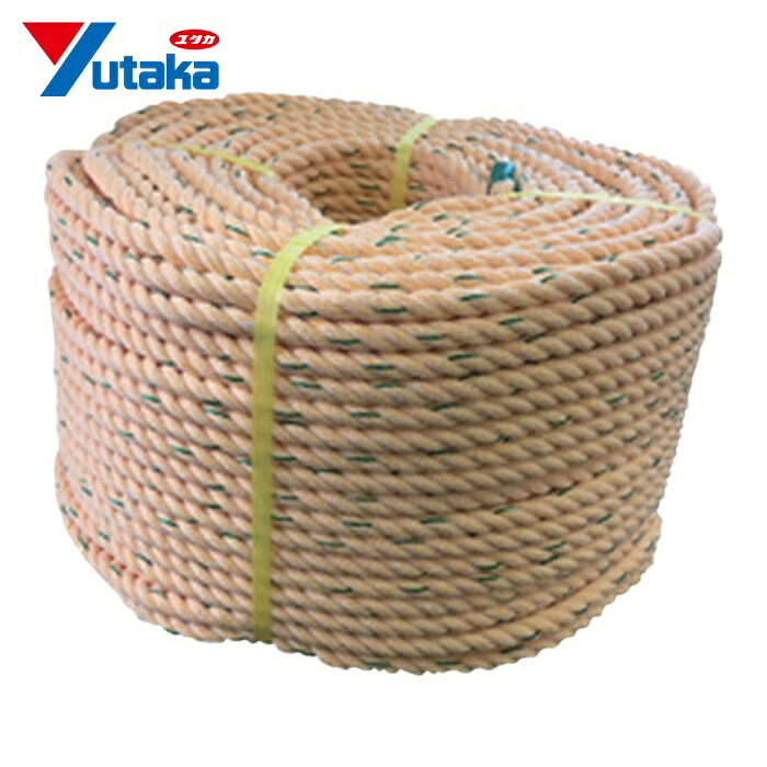 ユタカメイク KP荷縄巻き 14mm×200m (1巻) K14-200