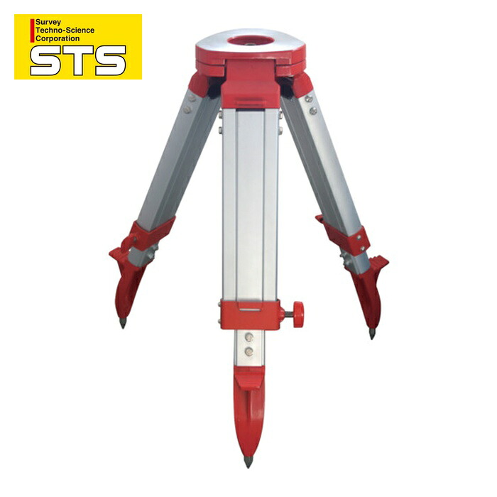 STS JS-OLS オートレベル用アルミ短三脚 ねじ径5/8インチ 脚足形状平面 (1本)｜工具ランド　いたわり館