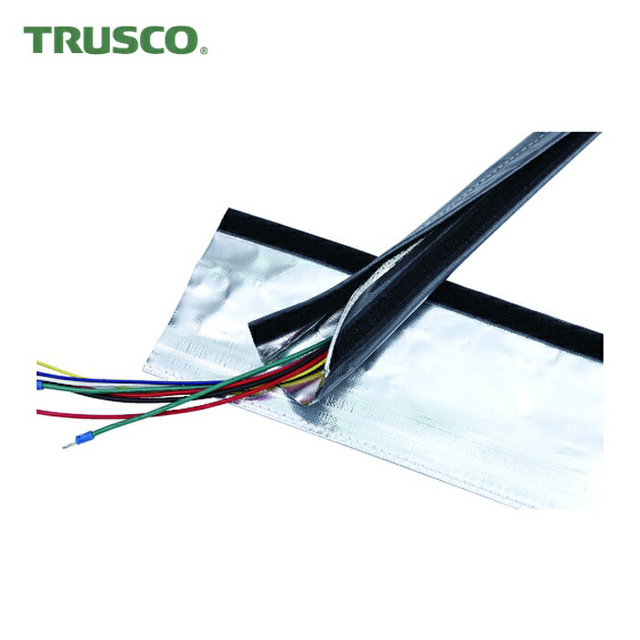 トラスコ TRUSCO 電磁波シールド結束チューブ マジックタイプ 30Φ5m (1巻) MTF-30-5-R2