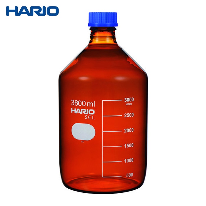 ハリオ HARIO ボトル 耐熱ねじ口瓶(茶) 3800ml (1個) NBB-3.8L-SCI