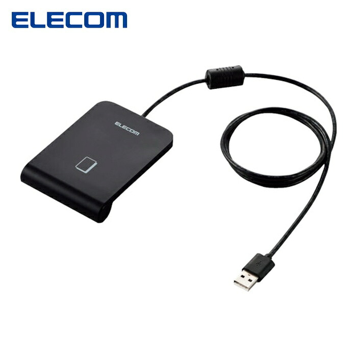 エレコム ELECOM MR-ICA001BK ICカードリーダライタ 非接触式 ケーブル1m ブラック (1個)
