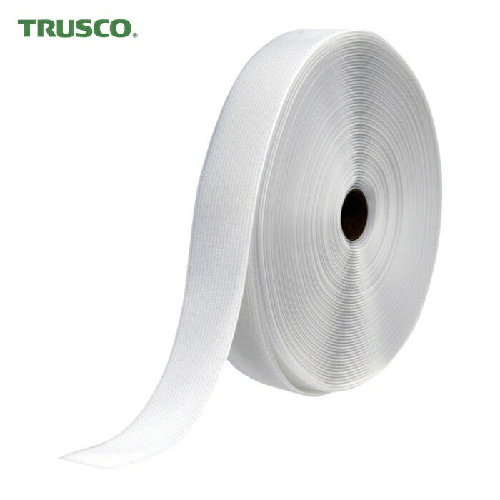 トラスコ TRUSCO フリーマジック[[R下]]結束テープ片面 幅50mmX長さ25m白 (1巻) MKT-50B-W