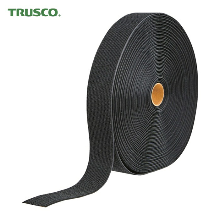 トラスコ TRUSCO フリーマジック[[R下]]結束テープ片面 幅50mmX長さ25m黒 (1巻) MKT-50B-BK