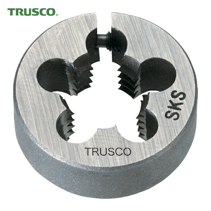 トラスコ TRUSCO 左・アジャスタブル丸ダイス 38径 M14×2.0 (SKS) (1個) LT38D-14X2.0