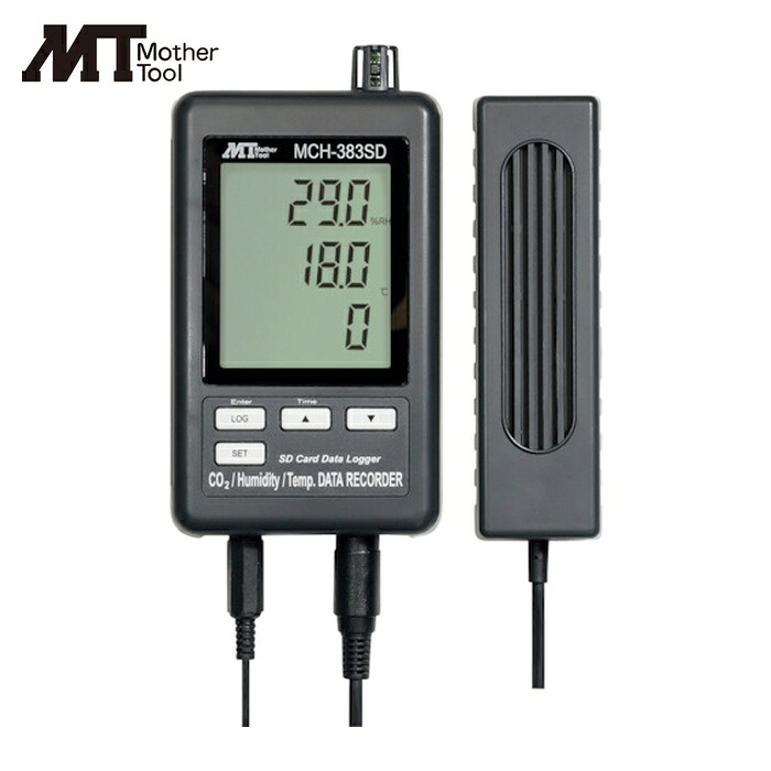 お母さん物の具 MT MCH-383SD 資料ロガー温湿度・空圧CO2計 (1個)