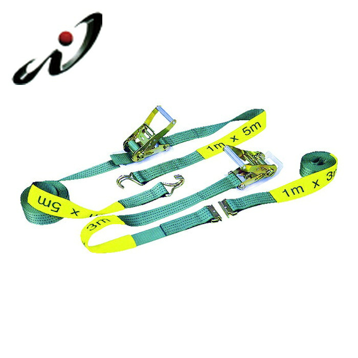 日興製綱 NIKKO ベルト荷締機 ナローフック付 幅50mm 長さ1m(固定)・7m(調整) (1台) NK-BL50DJ-7｜工具ランド　いたわり館