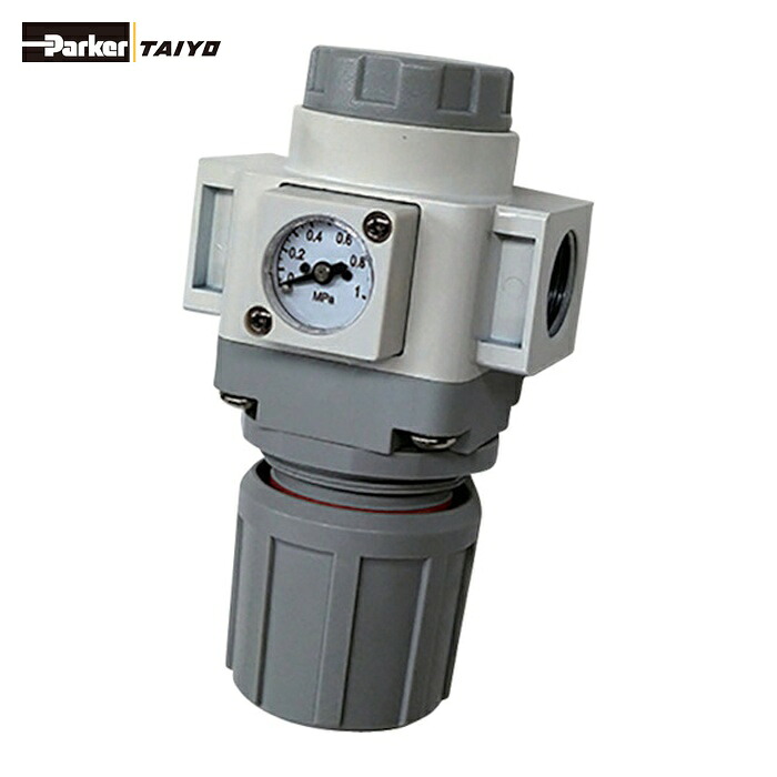 TAIYO お日さま鉄工 MRV3-10-BD レギュレータ(鉤括弧、角型翦断応力計付) (1個)