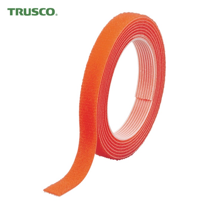 トラスコ TRUSCO マジックバンド[[R下]]結束テープ両面幅10mm長さ30mオレンジ (1巻) MKT-10W-OR