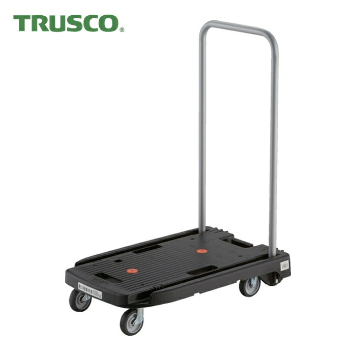 トラスコ TRUSCO 樹脂台車 こまわり君 省音G車輪 600X390 ブラック (1台) MP-6039N2-BK