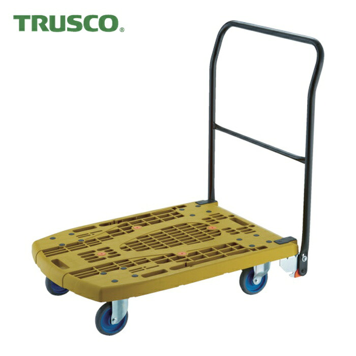 トラスコ TRUSCO 樹脂台車 カルティオビッグフラット 回転 900X600 オリーブ (1台) MPK906-F2-OG