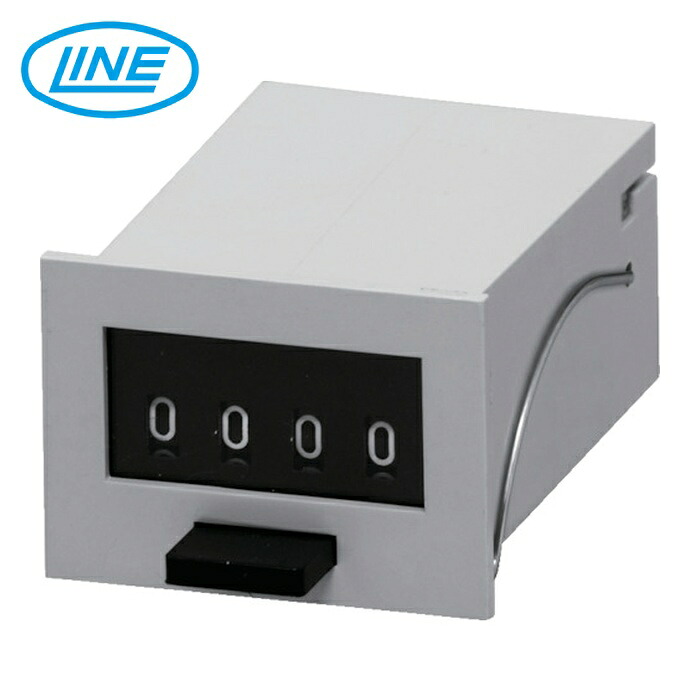 ライン精機 LINE MCF-4X AC200V 電磁カウンター(リセットツキ)4桁 (1個)