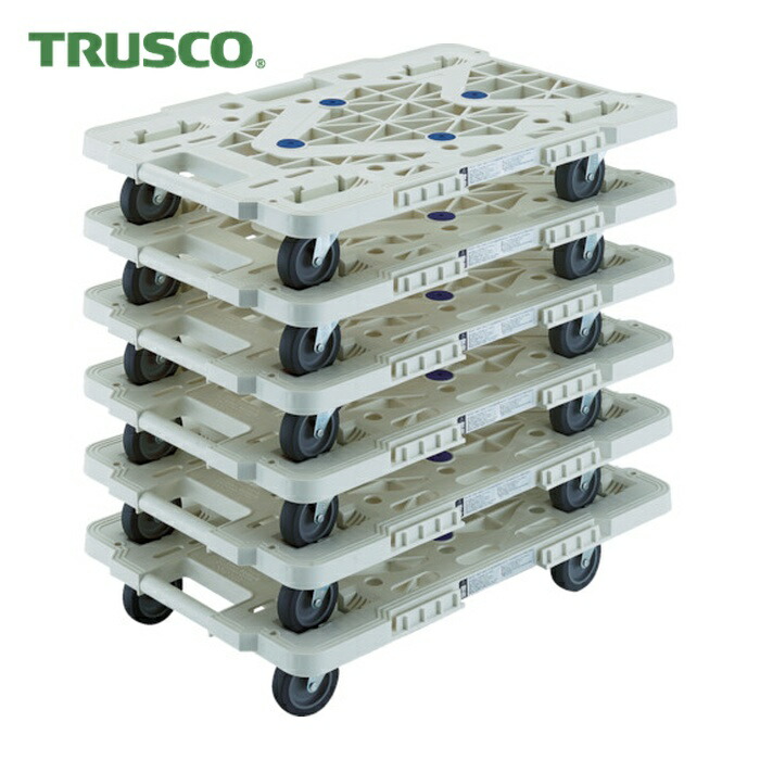 トラスコ TRUSCO まとめ買い 脂製平台車 伝達ルートヴァン MPK-600J-W 6台書き割り (1S) MPK-600J-W-M6