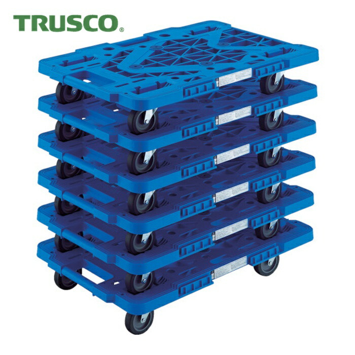 トラスコ TRUSCO まとめ買い 脂製平台車 伝達ルートヴァン MPK-600J-B 6台書き割り (1S) MPK-600J-B-M6