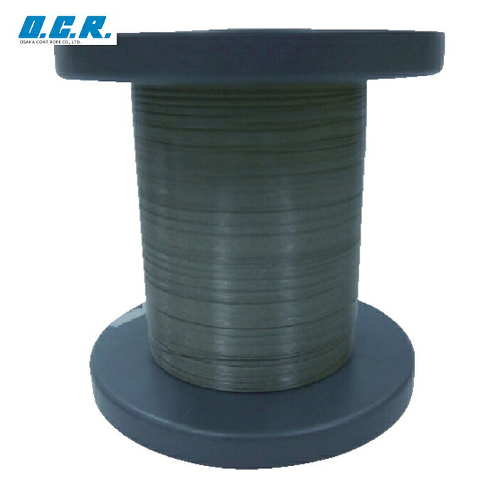 大阪コートロープ NSB022-030-50M SUSワイヤロープ0.22/0.30mm 7&times;7 50m巻コート付(クリアー) (1巻)｜工具ランド　いたわり館