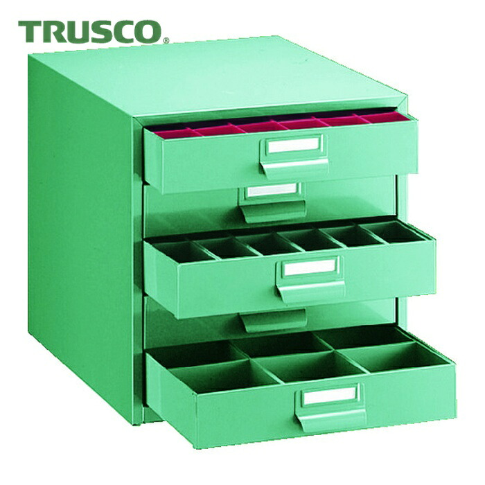 トラスコ TRUSCO ツールケース 333X410XH348 引出5段 プラボックス付 (1台) PT-43EN