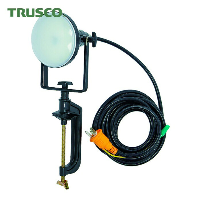 トラスコ TRUSCO LED投光器 DELKURO バイスタイプ 20W 5m アース付 2芯3芯両用タイプ (1台) RTLE-205EP-V|工具ランド いたわり館