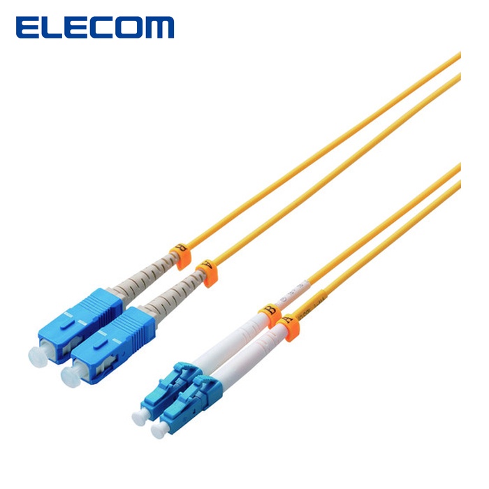 エレコム ELECOM OC-LCSC1/1 光ファイバーケーブル シングルモード LC-SC 1m (1本)