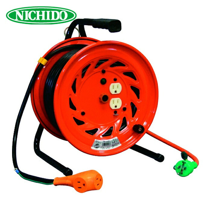 日動工業 NICHIDO RND-E30S 電工ドラム びっくリール アース付 30m (1台)